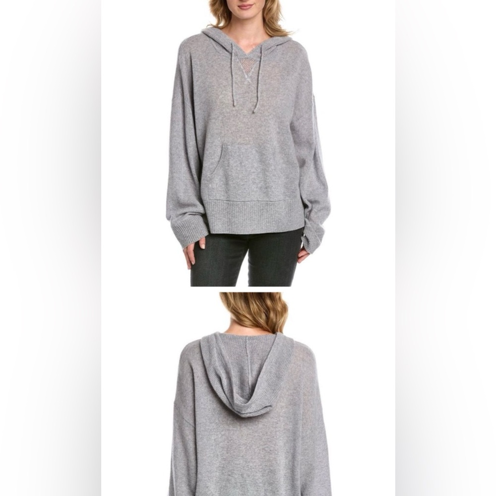 Gray cashmere hoodie